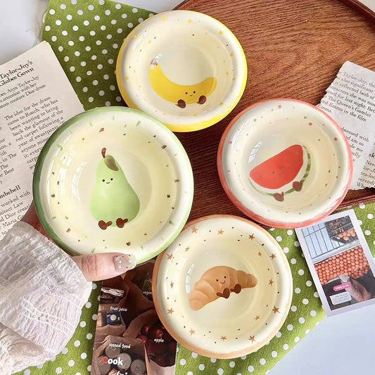 Ceramic Small Bowl with Jellycat-Style Design JC风可爱陶瓷小碗