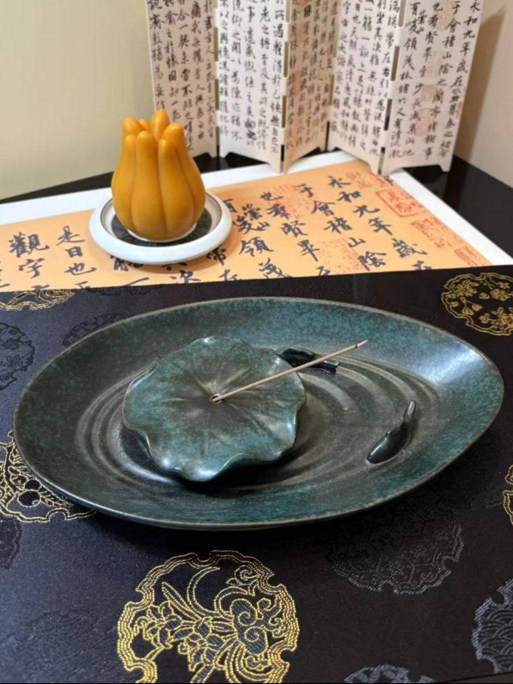 Ceramic Dual-Use Incense Holder & Tea Tray 陶瓷香插/茶盘 两用盘