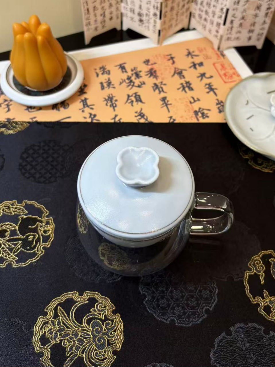 Ceramic & Glass Tea-Separating Cup 茶水分离泡茶杯 2色选