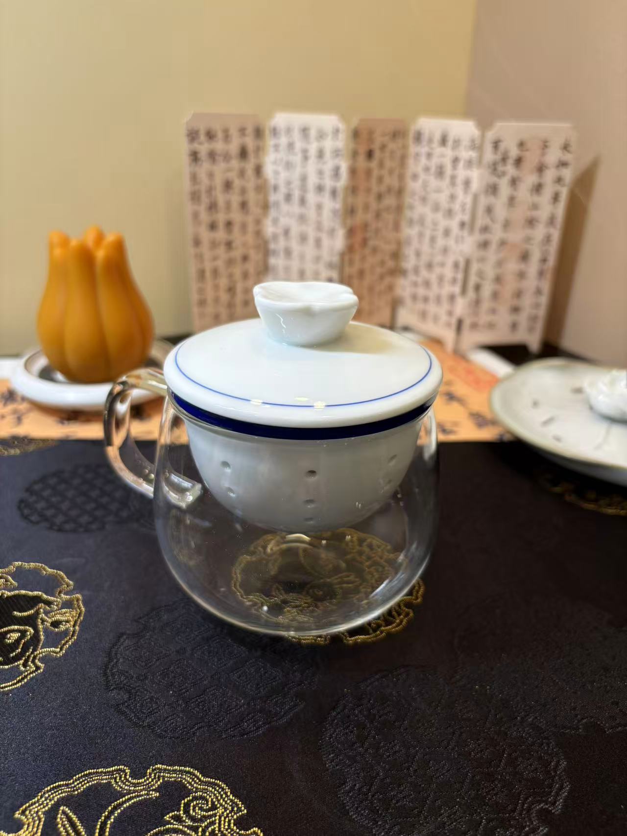 Ceramic & Glass Tea-Separating Cup 茶水分离泡茶杯 2色选