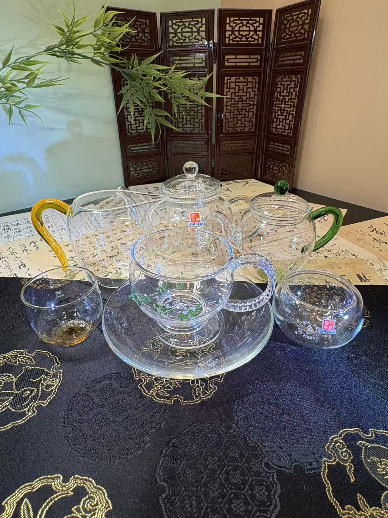 Handcrafted Glass Teapot with Infuser 手工玻璃茶壶带可拆卸内置滤网