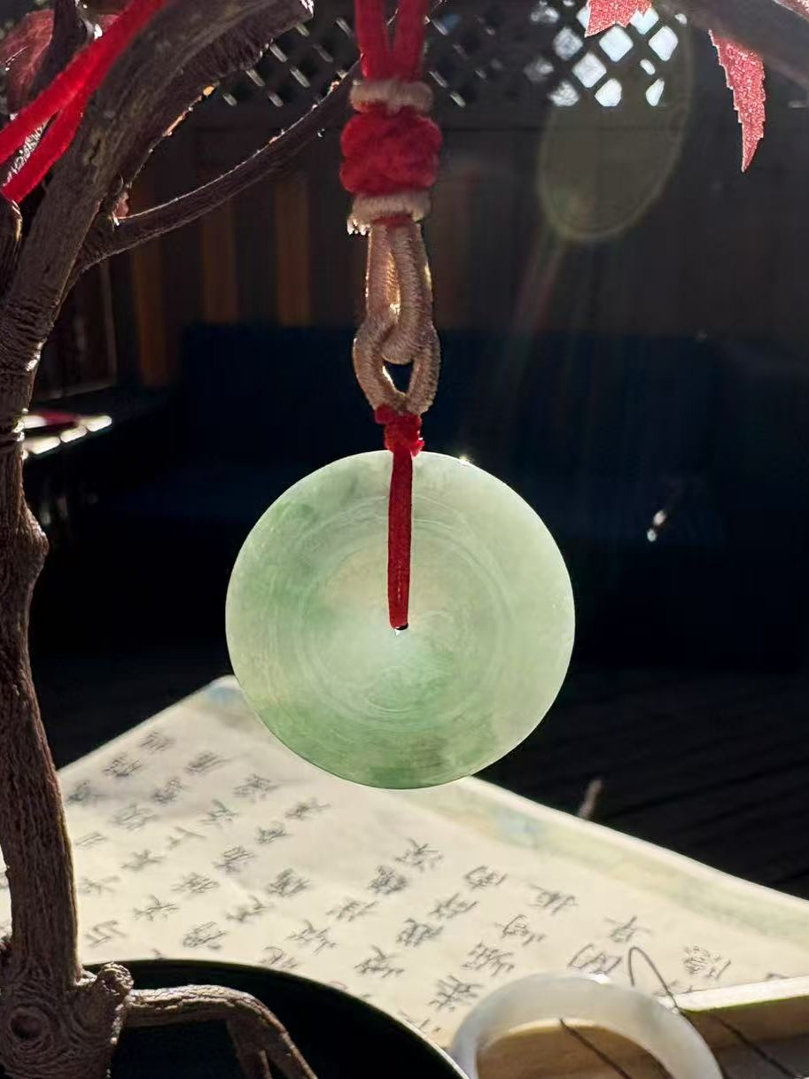 Necklace Jade Donut Pendant 01 翡翠平安扣