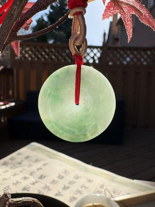 Necklace Jade Donut Pendant 01 翡翠平安扣