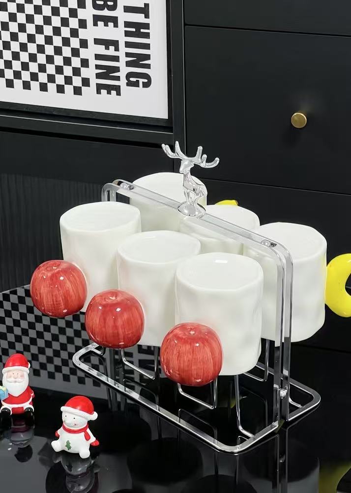 Ceramic Mug with Fruit-Shaped Handle 水果把手陶瓷马克杯