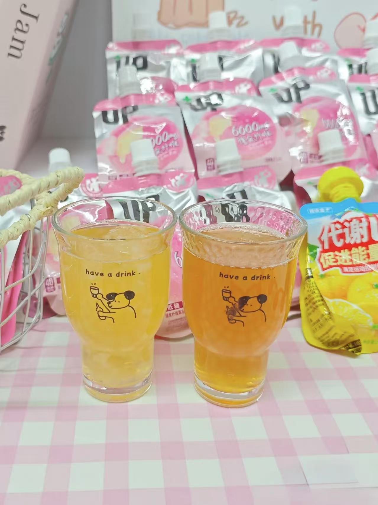 Glass Wide Mouth Cup with Cute Cat & Dog Designs 宽口小猫小狗玻璃杯