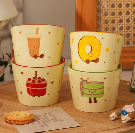 Ceramic Cup with Jellycat-Style Cute Illustrations JC风可爱陶瓷小杯