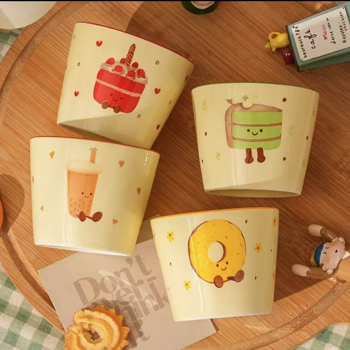 Ceramic Cup with Jellycat-Style Cute Illustrations JC风可爱陶瓷小杯