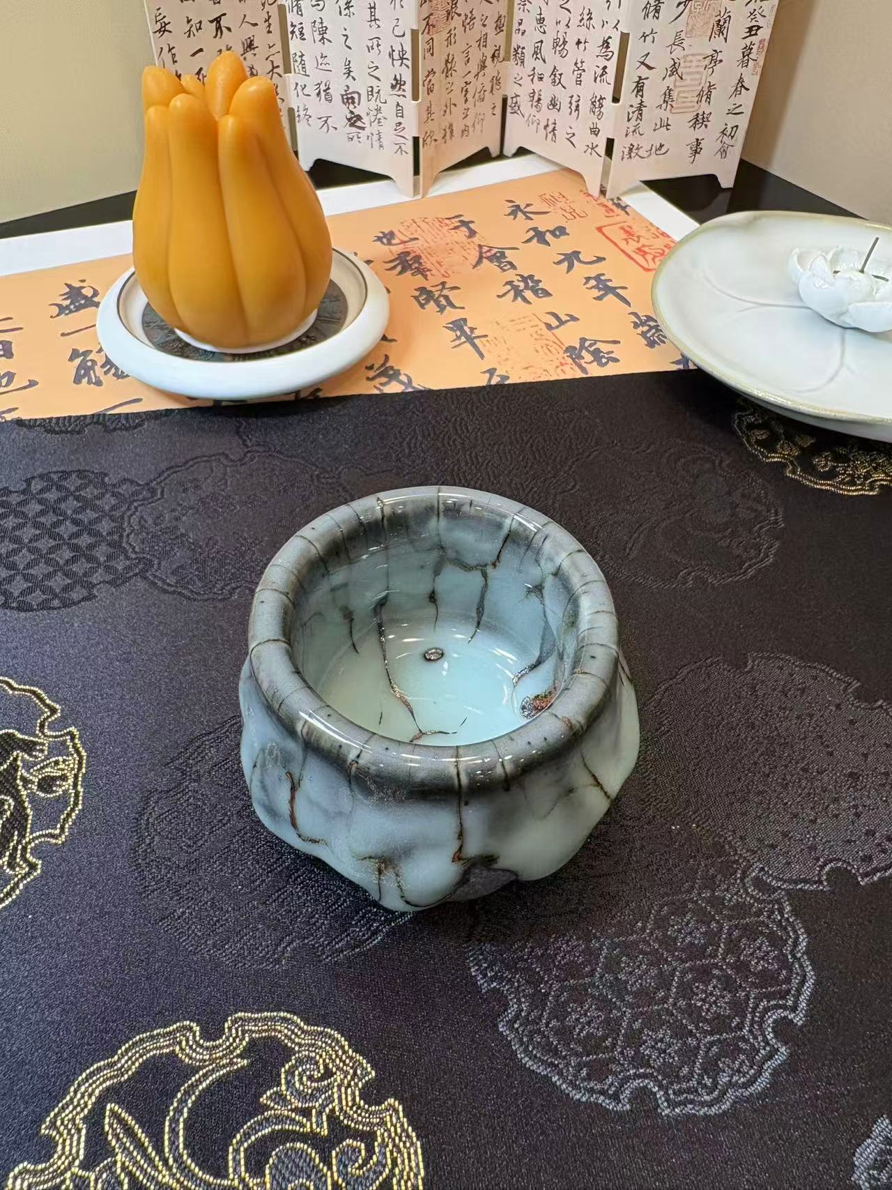 Handcrafted Kaolinite Ceramic Glaze-Drip Teacup 手工高岭土流釉窑变陶瓷茶杯 2款选