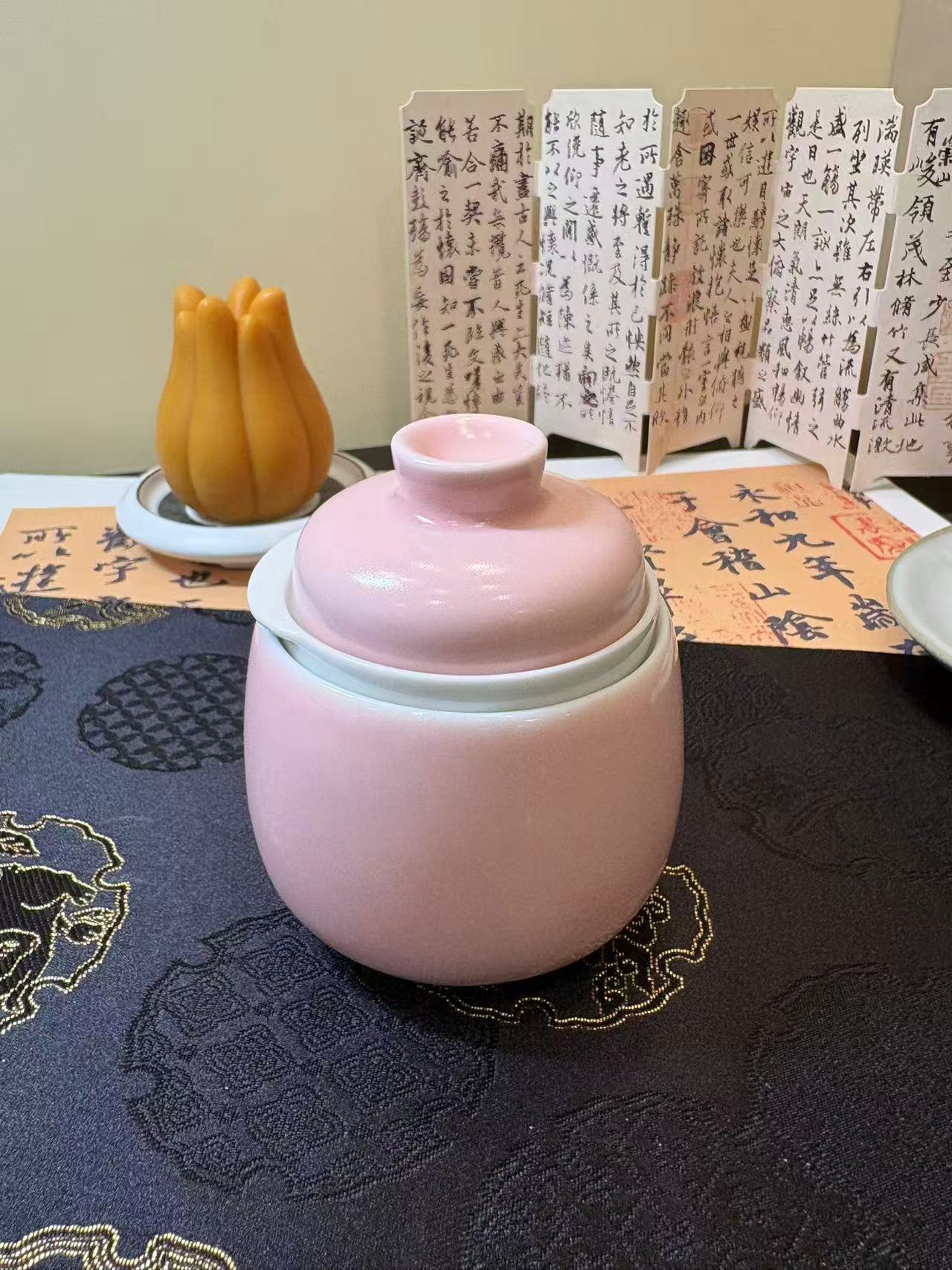 Ceramic Double-Walled Teacup with Infuser 双层防烫带过滤陶瓷茶杯 3色选