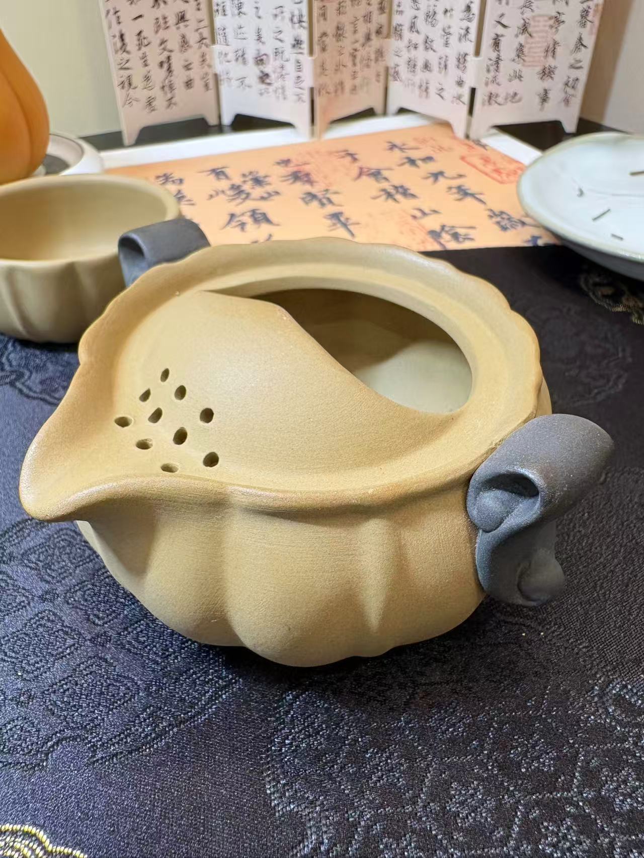 Handcrafted Zisha (Purple Clay) Pumpkin Teapot 手工紫砂南瓜泡茶壶