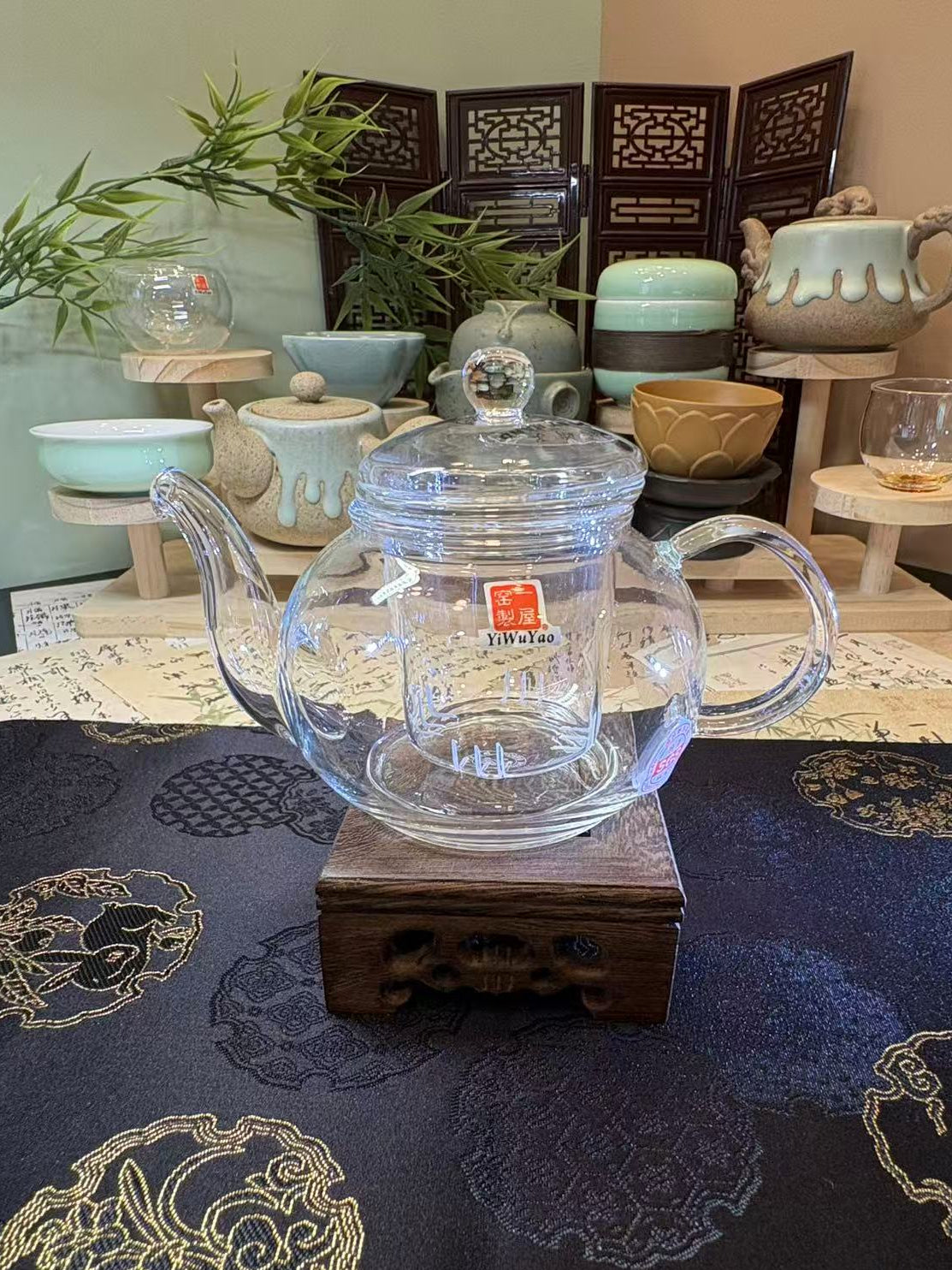 Handcrafted Glass Teapot with Infuser 手工玻璃茶壶带可拆卸内置滤网
