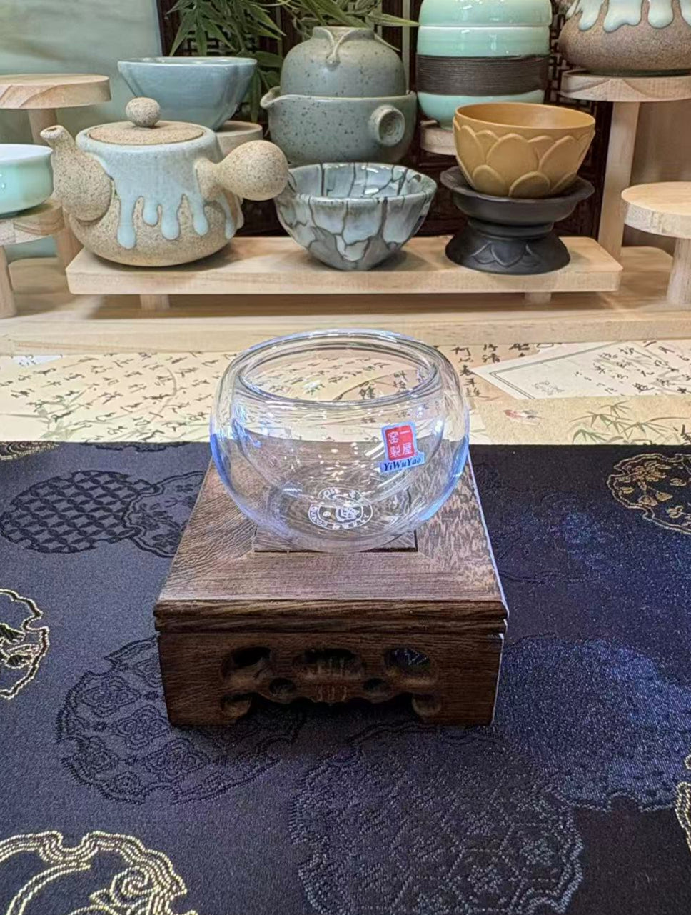 Handcrafted Glass Tasting Cup Double-Walled Heat-Resistant 手工双层玻璃耐热品茗杯