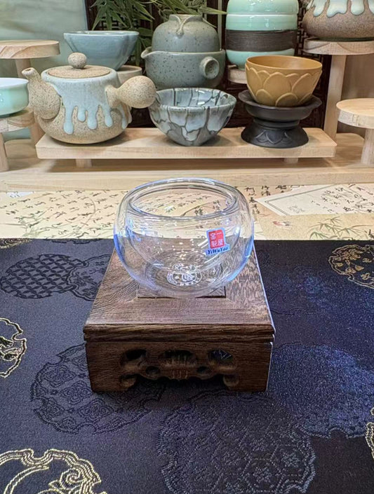Handcrafted Glass Tasting Cup Double-Walled Heat-Resistant 手工双层玻璃耐热品茗杯