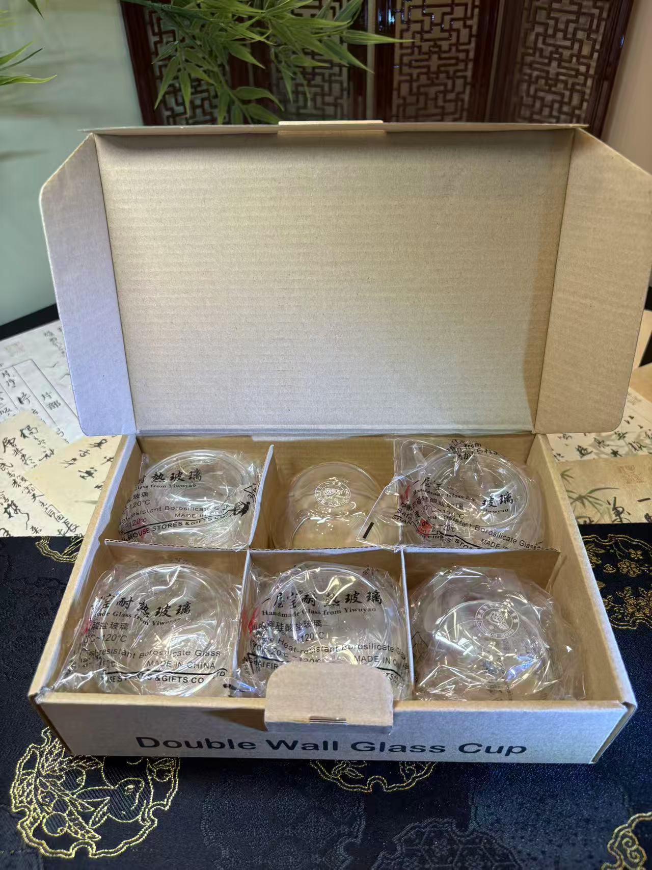 Handcrafted Glass Tasting Cup Double-Walled Heat-Resistant 手工双层玻璃耐热品茗杯