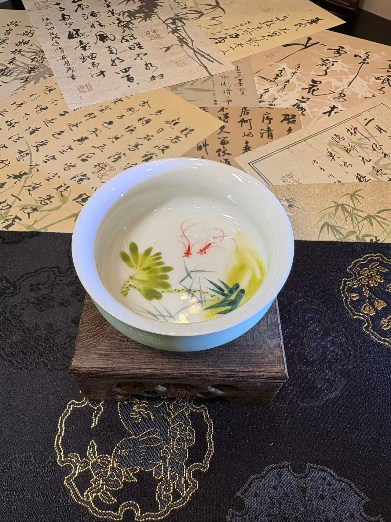 Handcrafted Greenish White Porcelain Tasting Cup 手工青白瓷品茗杯