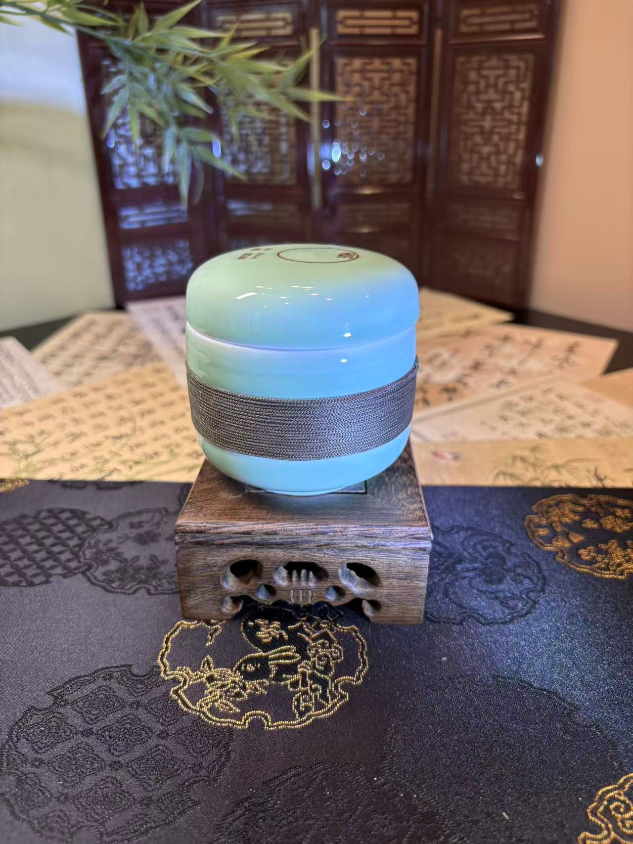 Ceramic Heat-Proof Tea Cup with Infuser 绕绳防烫带过滤陶瓷茶杯