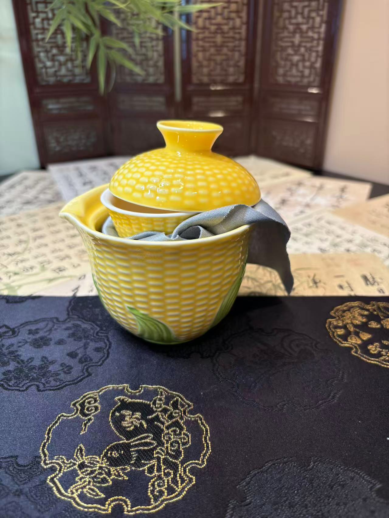 Ceramic Travel Fast-Serving Tea Set 陶瓷旅行快客杯茶具套组 3款选
