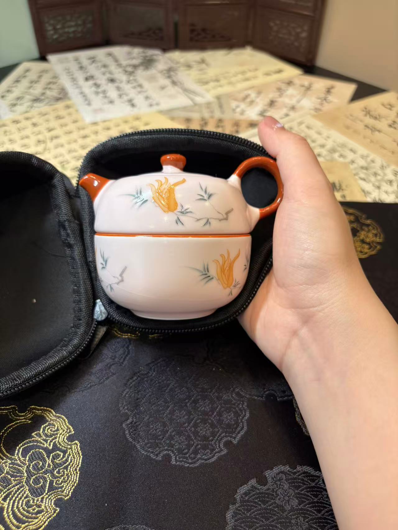Ceramic Portable Personal Travel Tea Cup 陶瓷个人便携旅行茶具套组 4款选