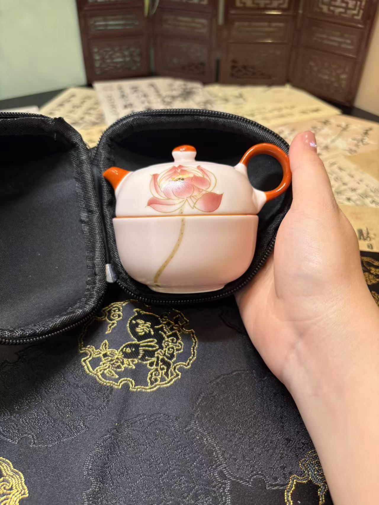 Ceramic Portable Personal Travel Tea Cup 陶瓷个人便携旅行茶具套组 4款选