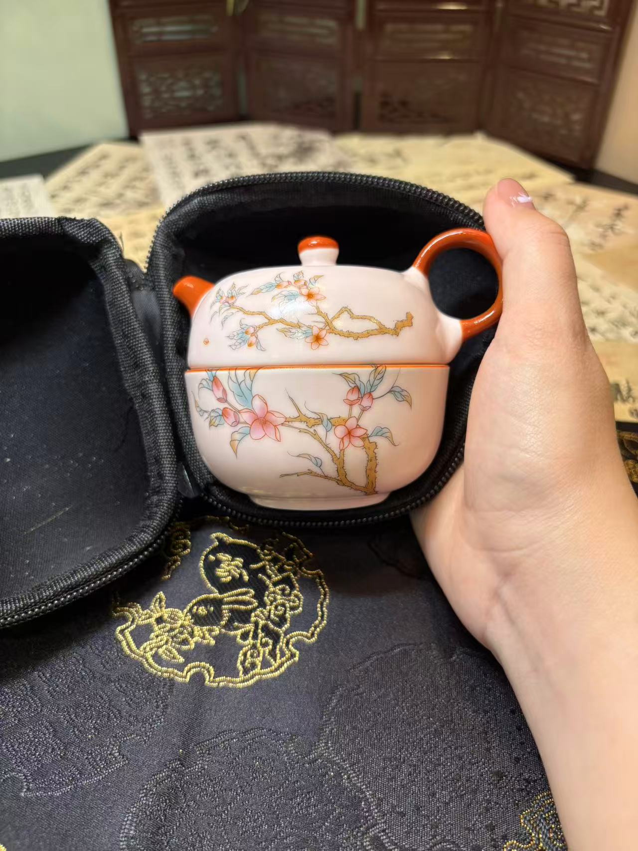 Ceramic Portable Personal Travel Tea Cup 陶瓷个人便携旅行茶具套组 4款选