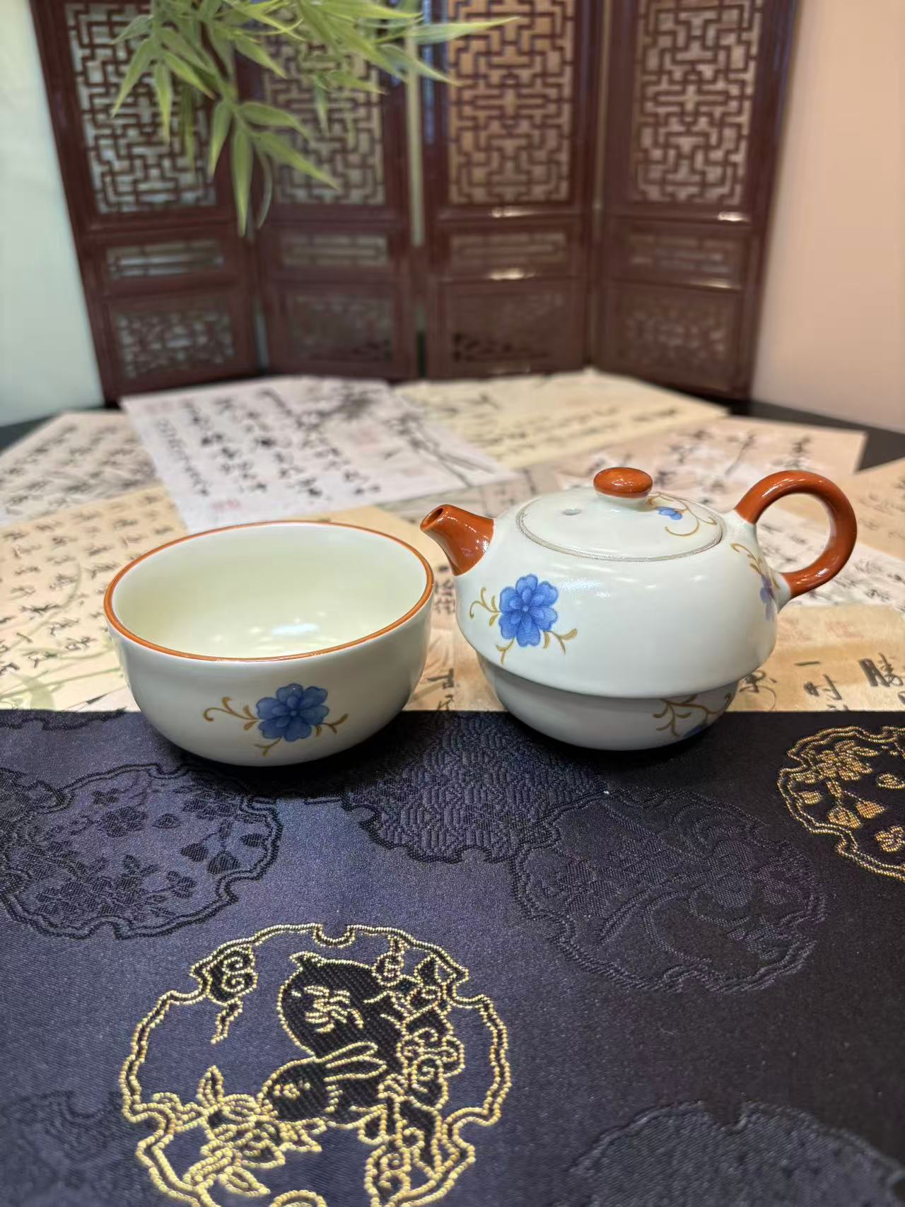 Ceramic Portable Personal Travel Tea Cup 陶瓷个人便携旅行茶具套组 4款选