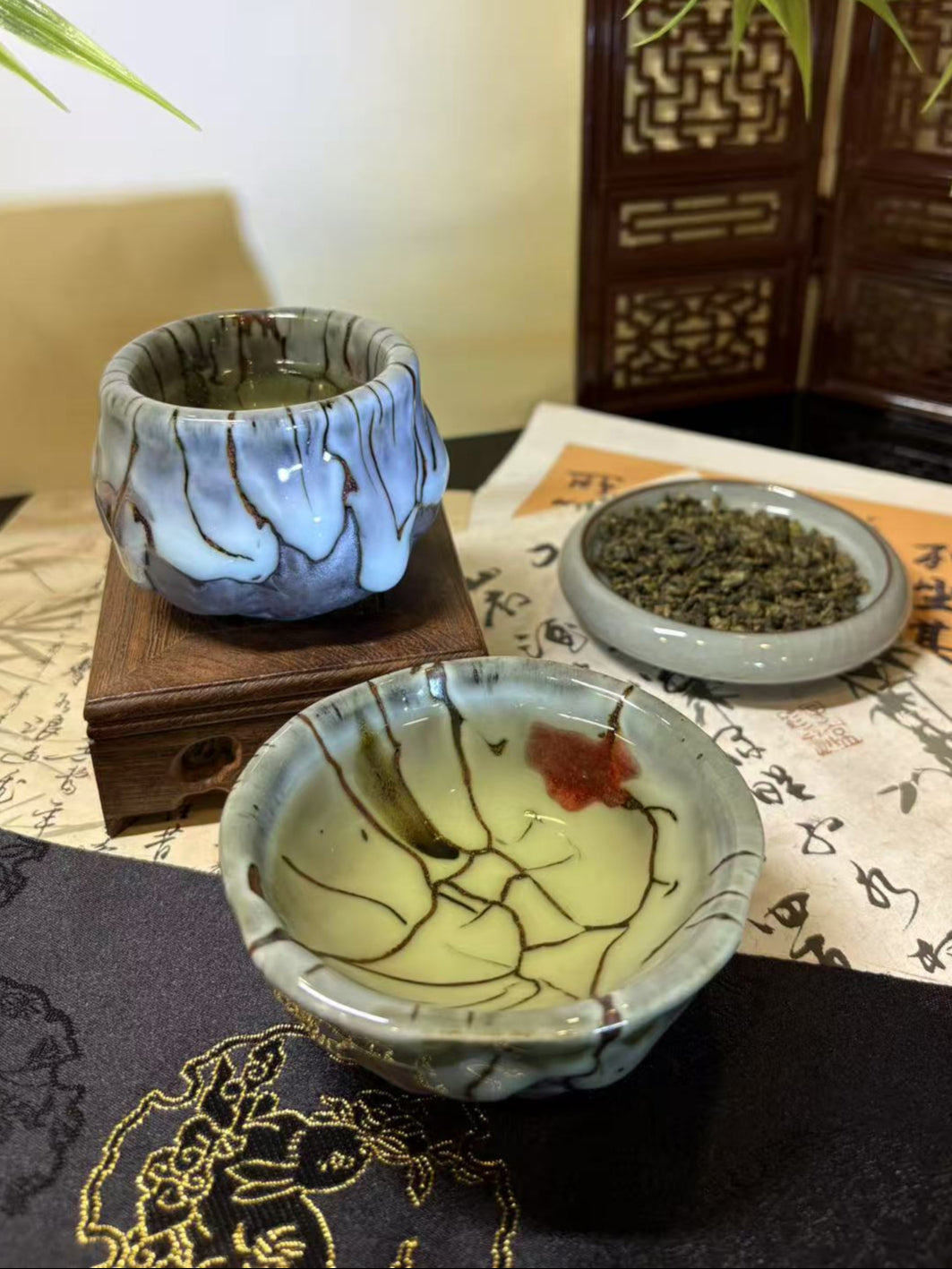 Handcrafted Kaolinite Ceramic Glaze-Drip Teacup 手工高岭土流釉窑变陶瓷茶杯 2款选