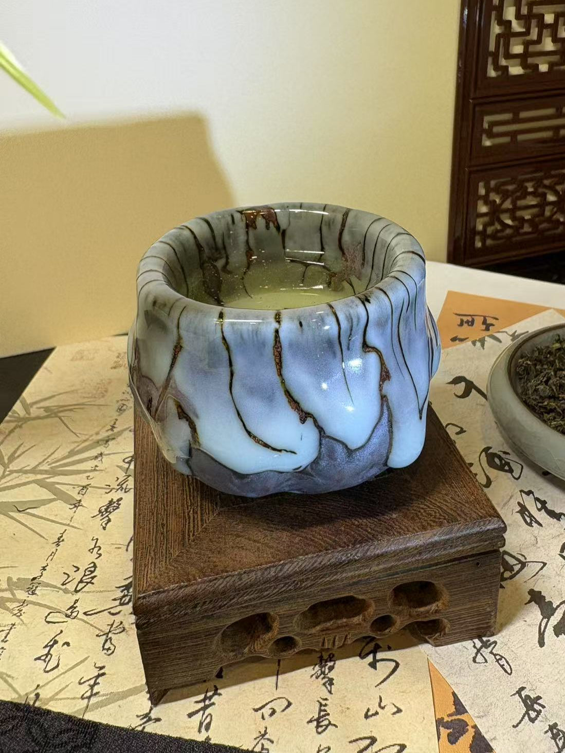 Handcrafted Kaolinite Ceramic Glaze-Drip Teacup 手工高岭土流釉窑变陶瓷茶杯 2款选