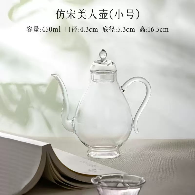 Glass Teapot Song Dynasty–style 仿宋古典玻璃茶壶 2款选