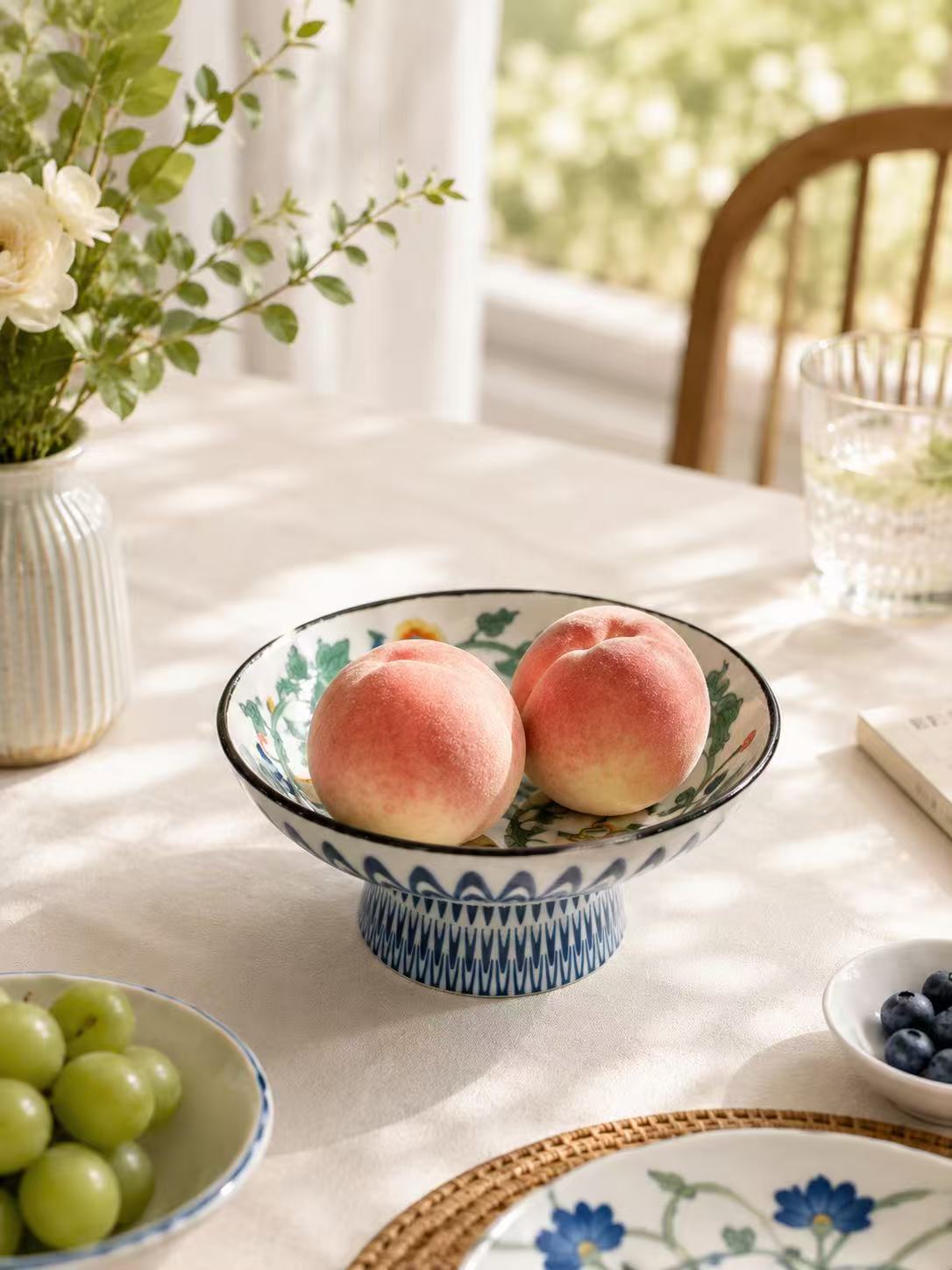Ceramic Multi-Purpose Elevated Tray | Fruit Plate | Incense Holder | Pet Bowl 多用途高足陶瓷盘 果盘 香盘 宠物碗