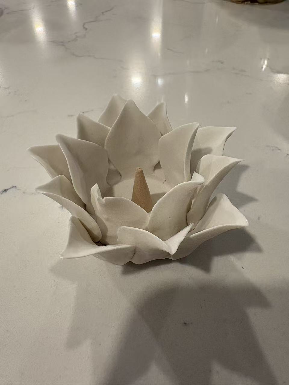 Ceramic Lotus Incense Holder & Candle Tray 陶瓷莲花香盘 | 烛台