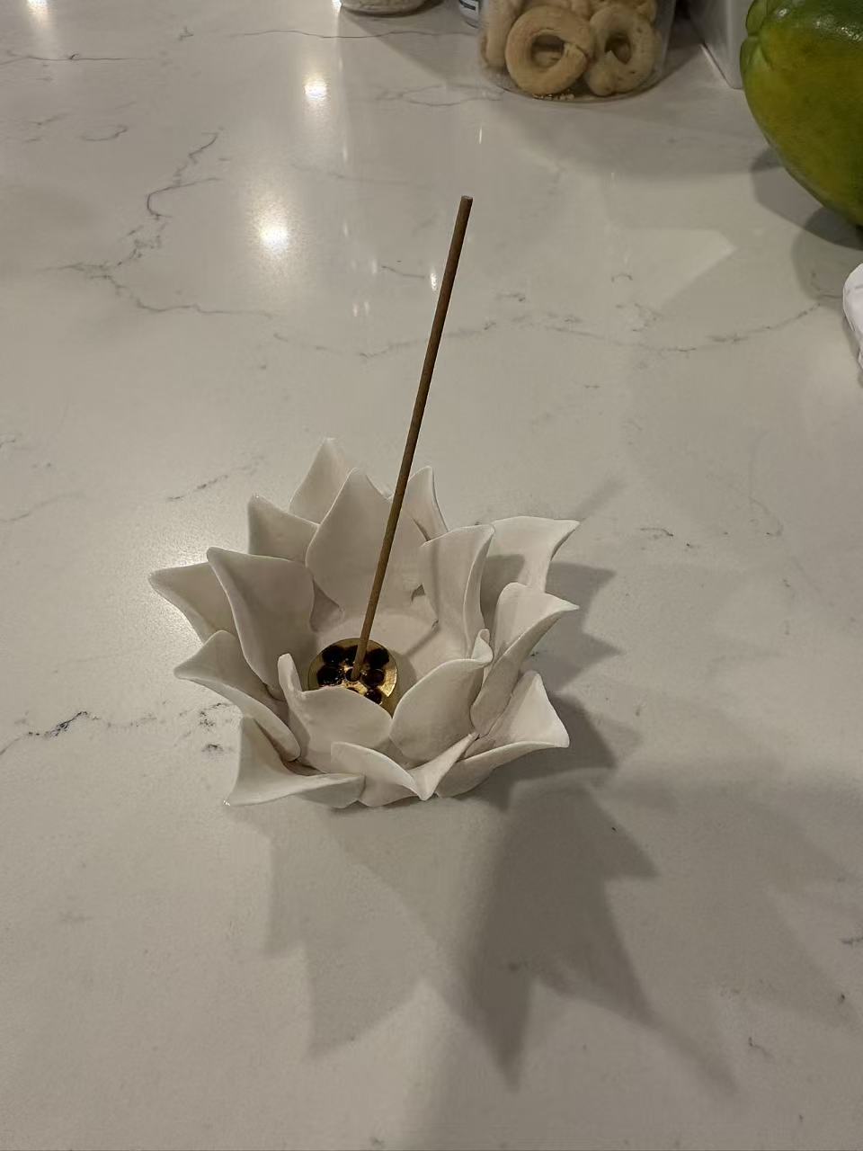 Ceramic Lotus Incense Holder & Candle Tray 陶瓷莲花香盘 | 烛台