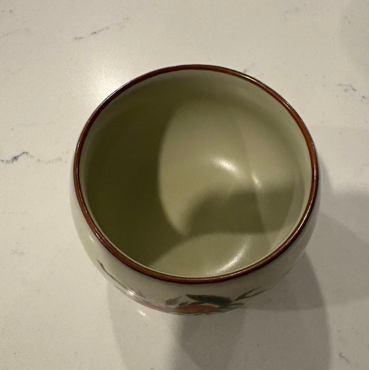 Ceramic Handcrafted Ru Kiln Cute Cat Tea Cup Gongfu Tasting Cup 可爱小猫汝窑陶瓷小茶杯 主人杯 品茗杯