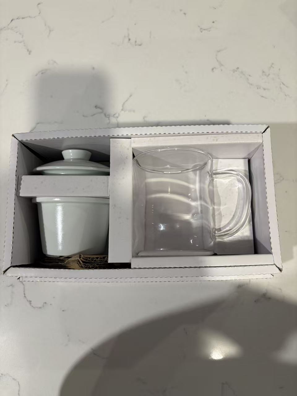 Glass Tea Infuser Cup with Ceramic Filter