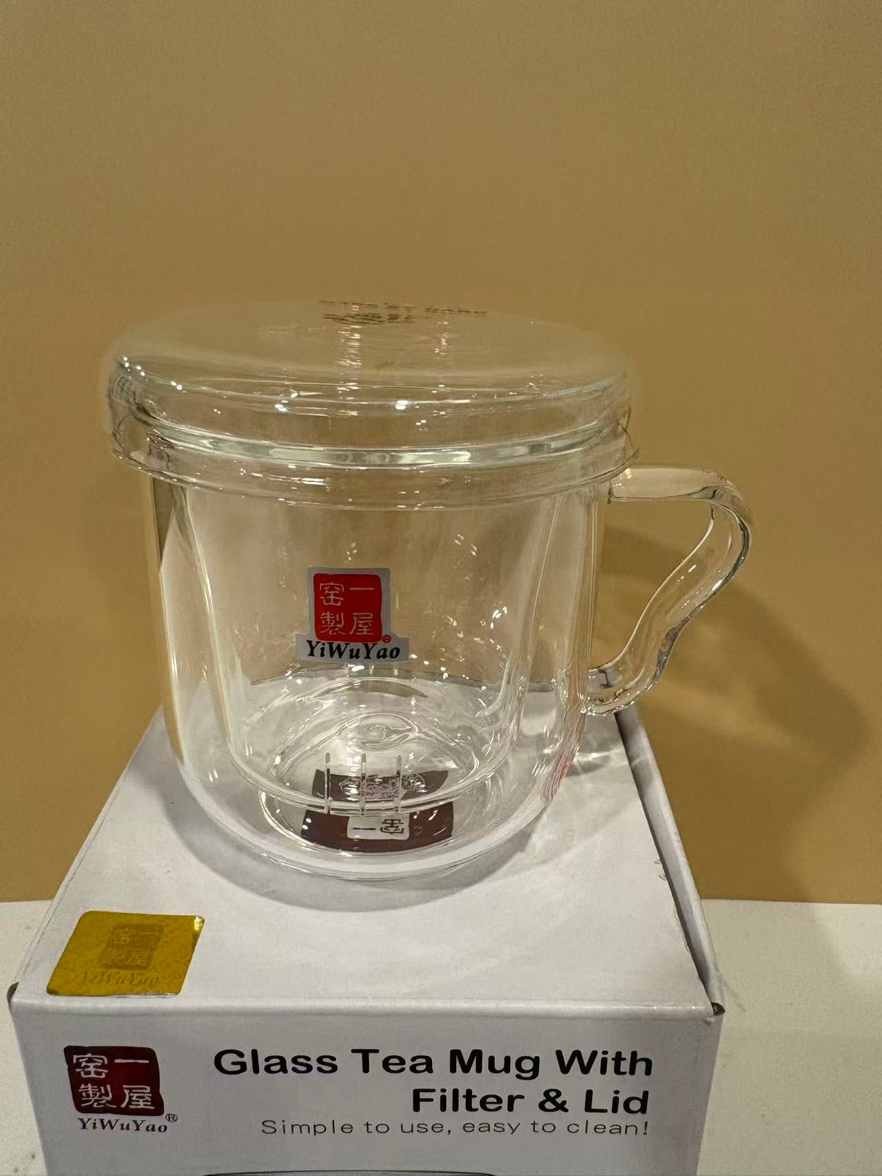 Glass Tea Infuser Cup with Glass Filter 茶水分离泡茶杯 250 ml 一屋窑