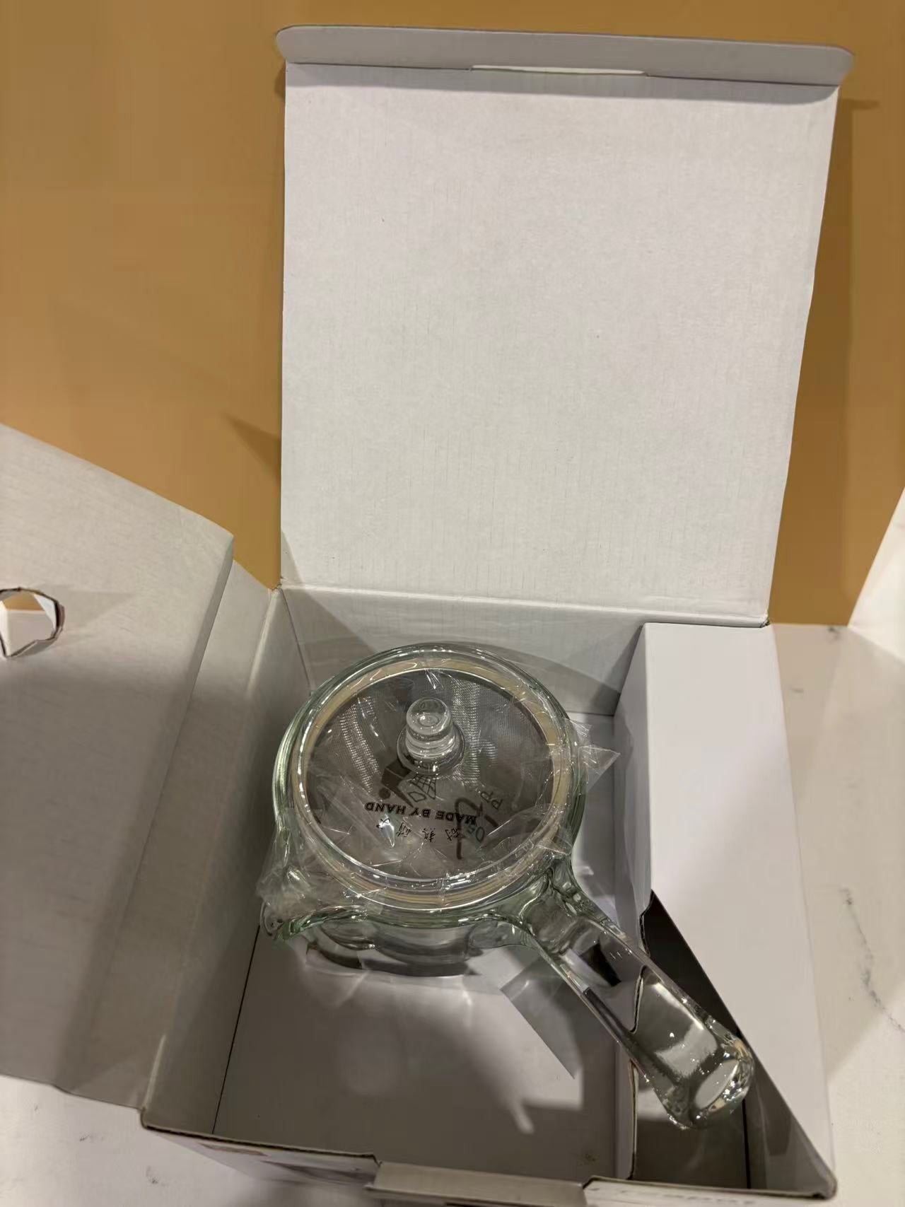 Glass Teapot with Removable Stainless Steel Infuser Filter 玻璃茶壶带可拆卸不锈钢滤网 200ml 一屋窑
