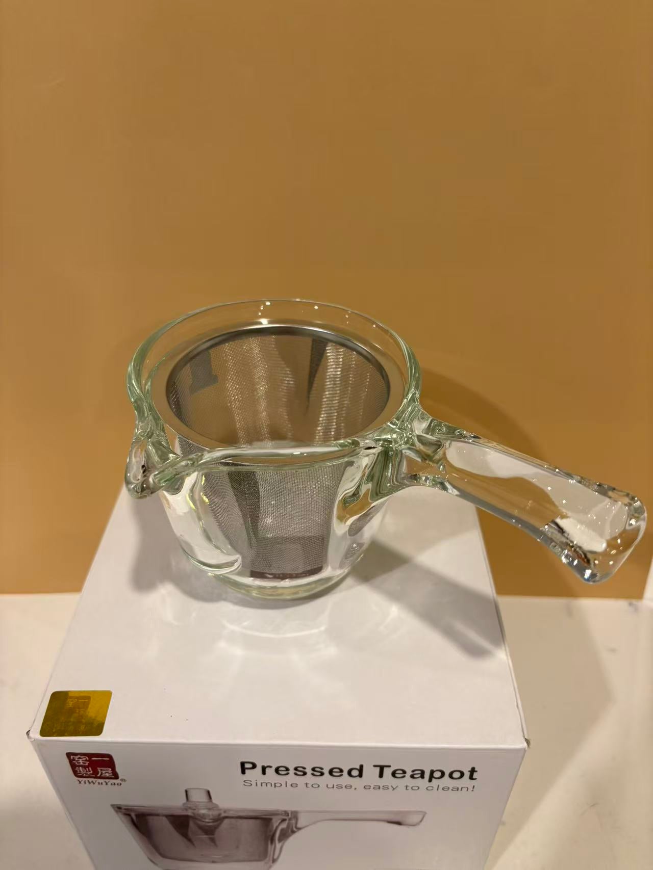 Glass Teapot with Removable Stainless Steel Infuser Filter 玻璃茶壶带可拆卸不锈钢滤网 200ml 一屋窑
