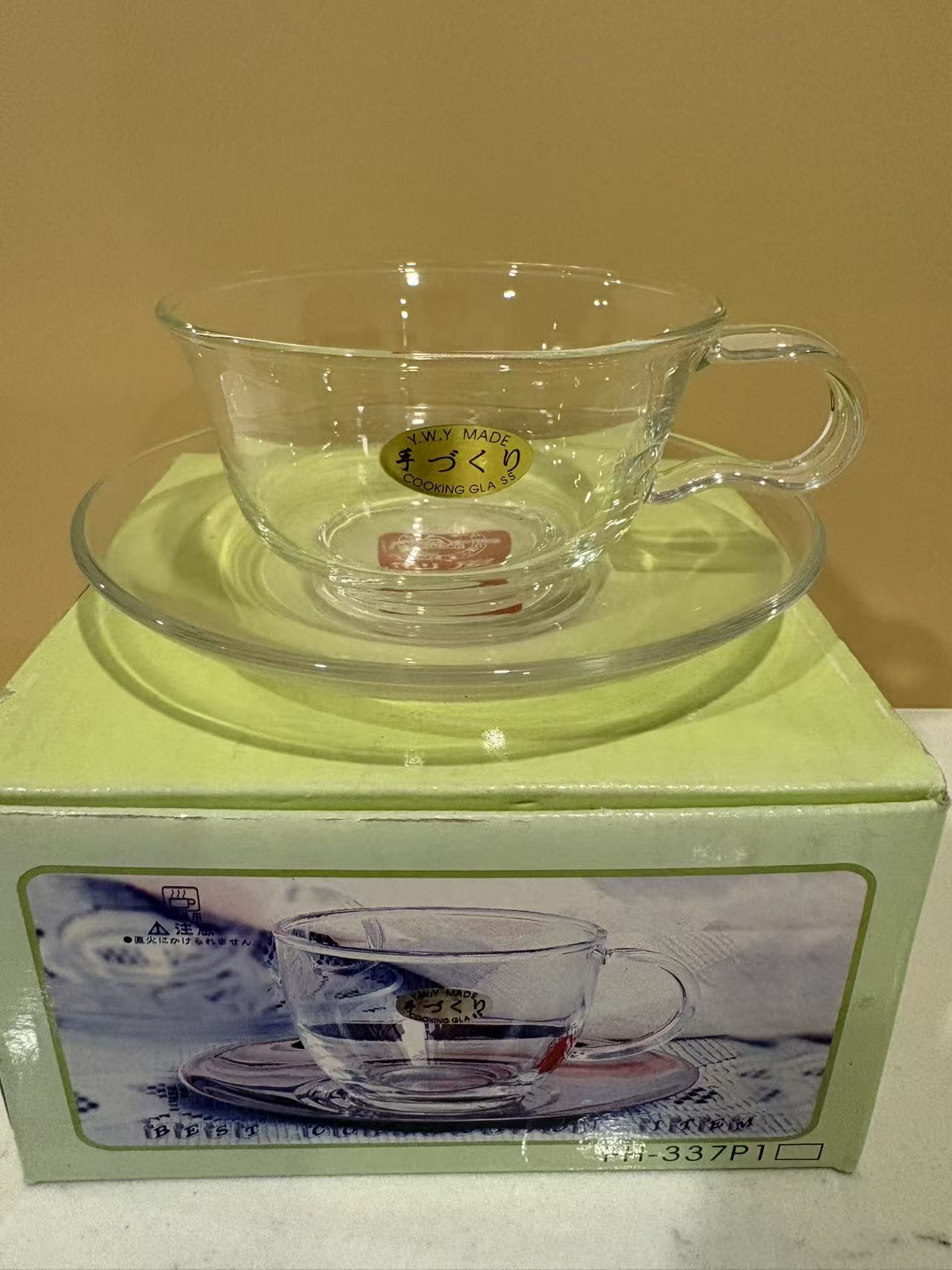 Glass Coffee Cup 玻璃咖啡杯 200ml 一屋窑 印花/透明两款选