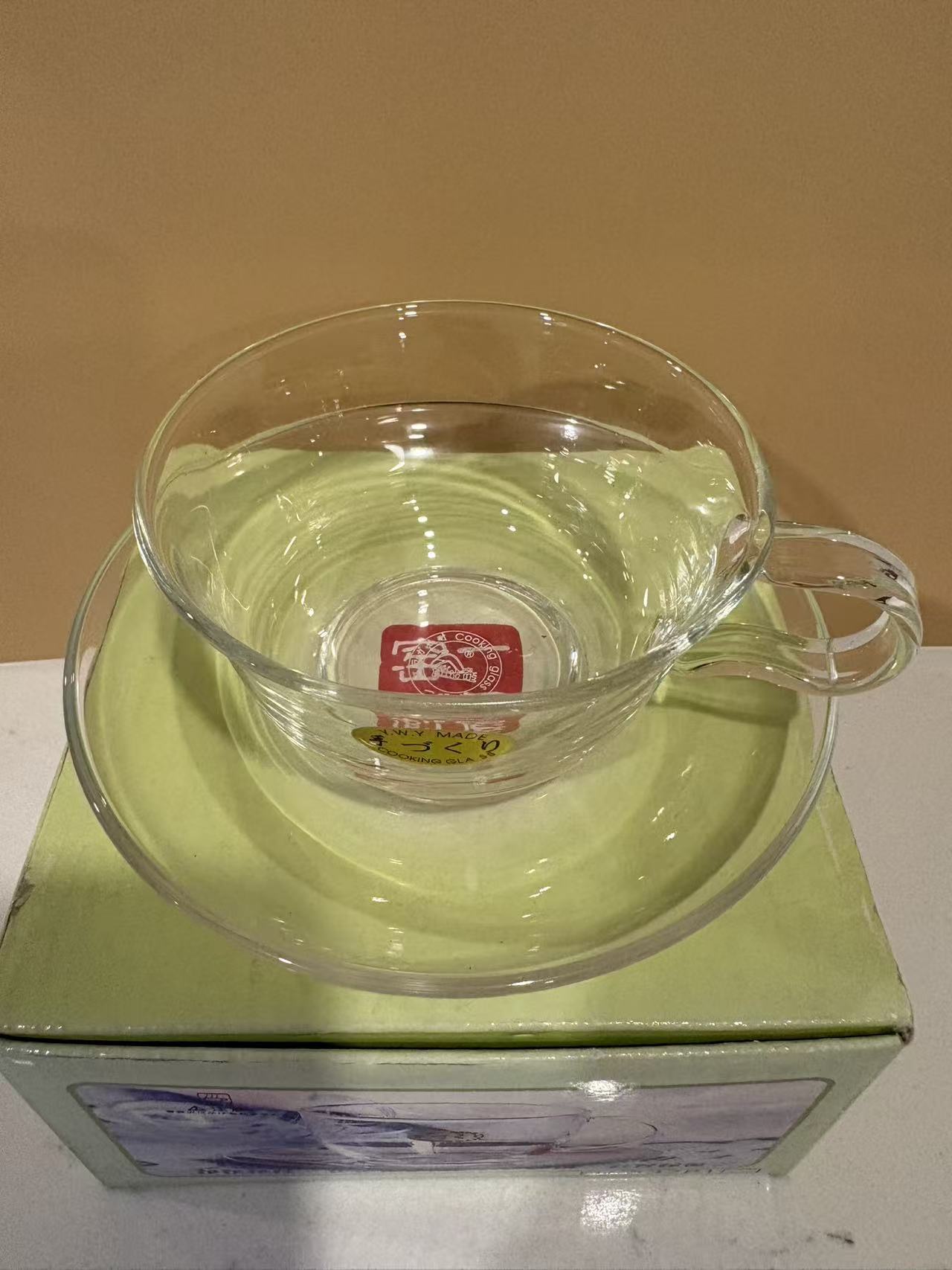 Glass Coffee Cup 玻璃咖啡杯 200ml 一屋窑 印花/透明两款选