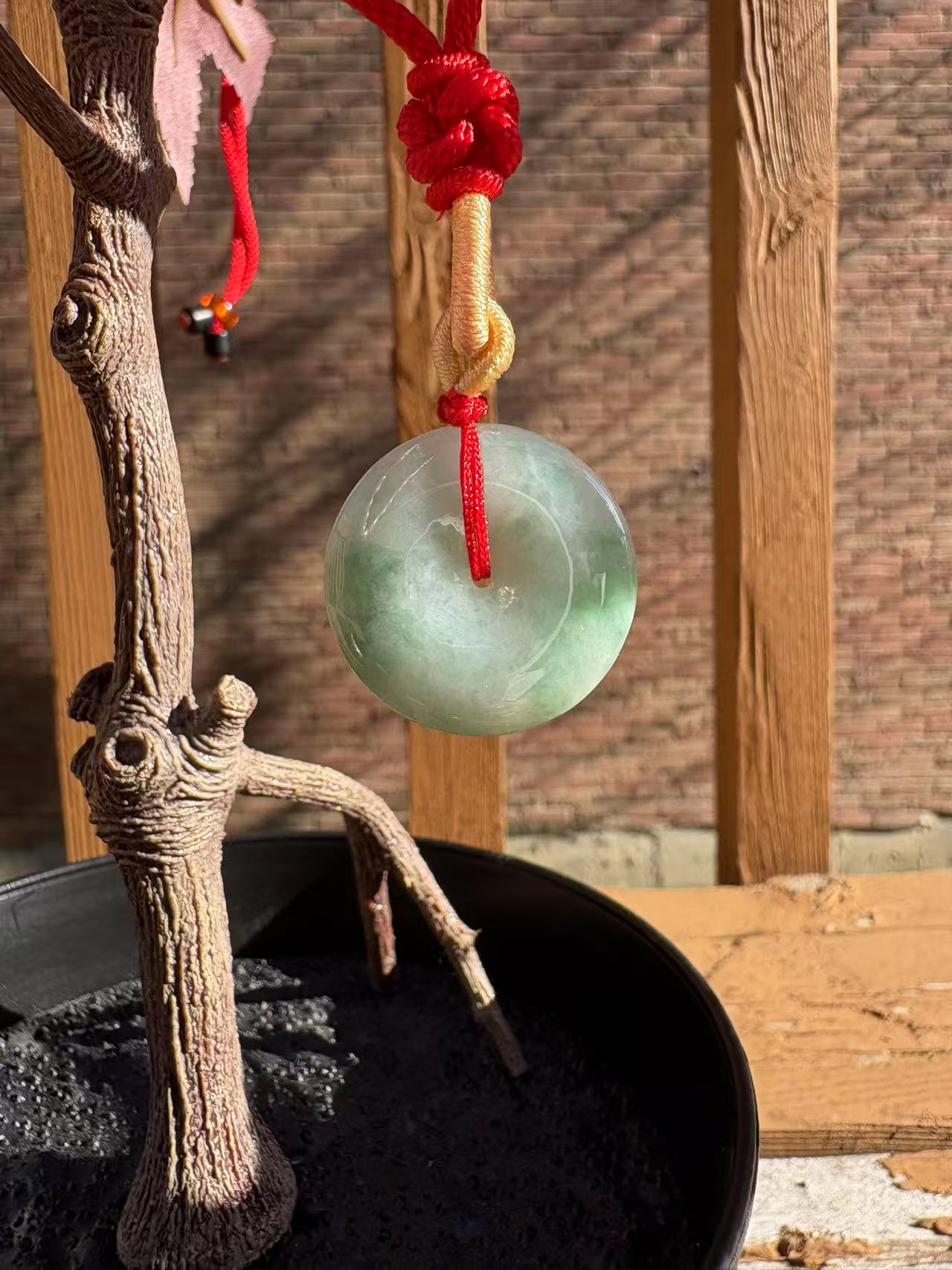 Necklace Jade Donut Pendant 02 翡翠平安扣