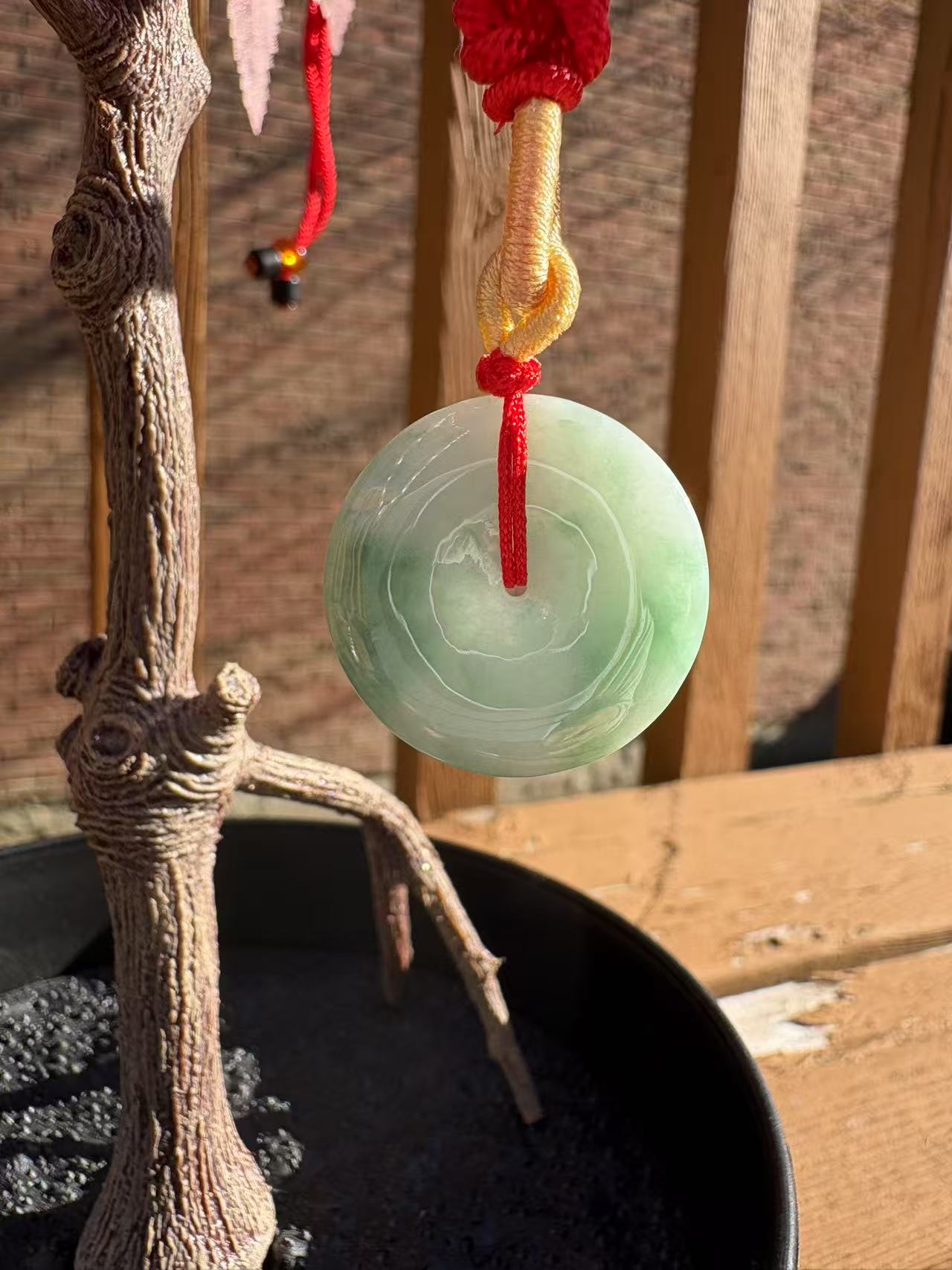 Necklace Jade Donut Pendant 02 翡翠平安扣