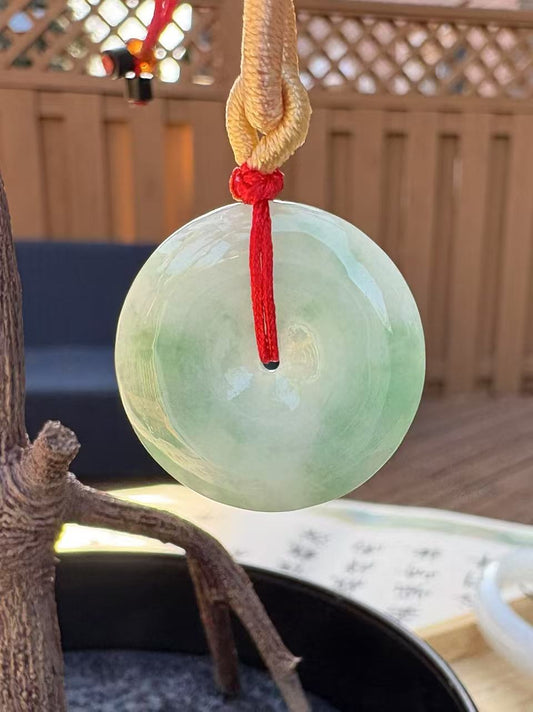 Necklace Jade Donut Pendant 02 翡翠平安扣