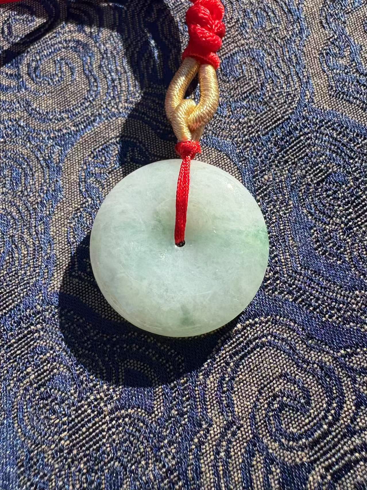 Necklace Jade Donut Pendant 03 翡翠平安扣