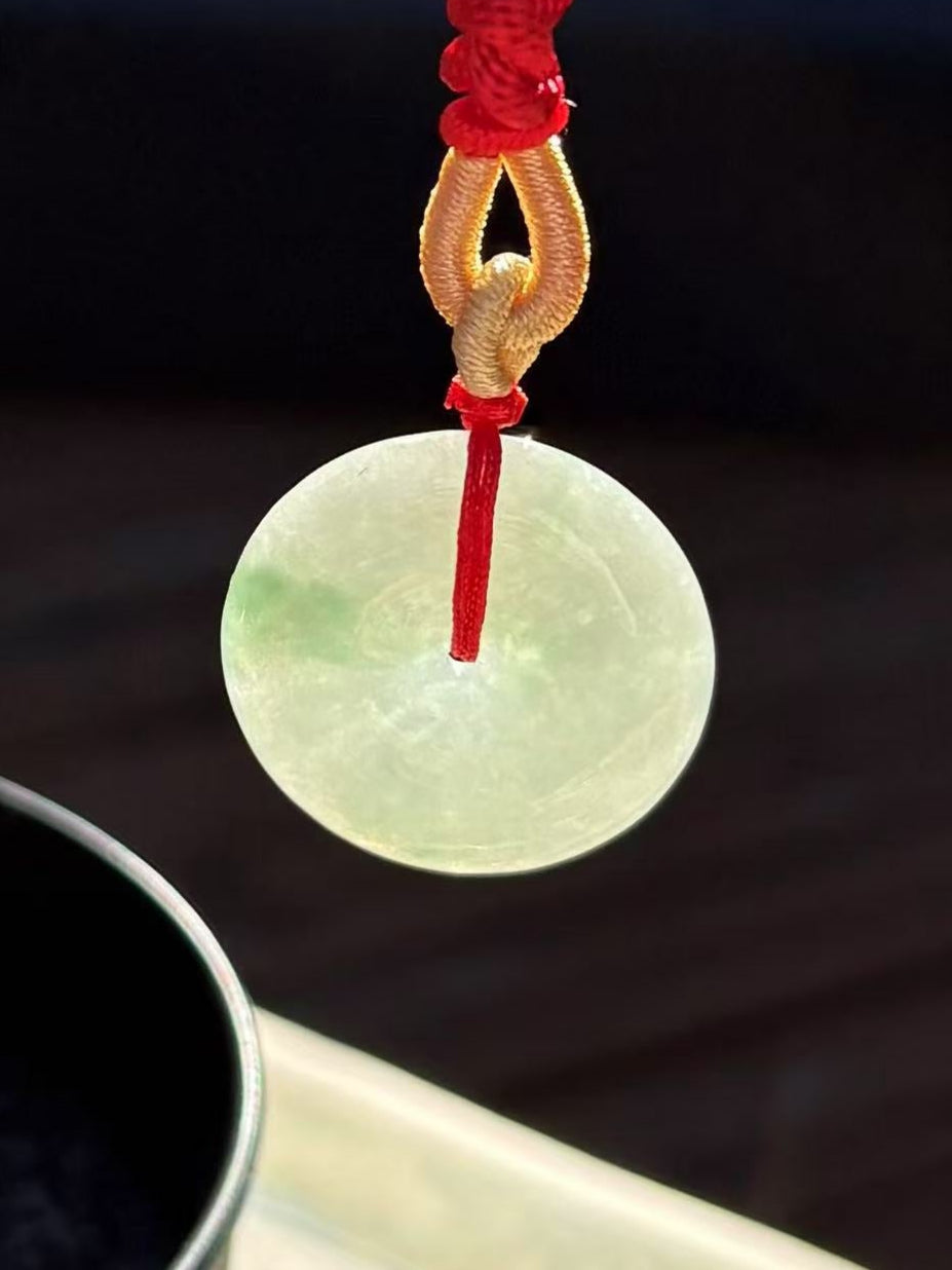 Necklace Jade Donut Pendant 03 翡翠平安扣