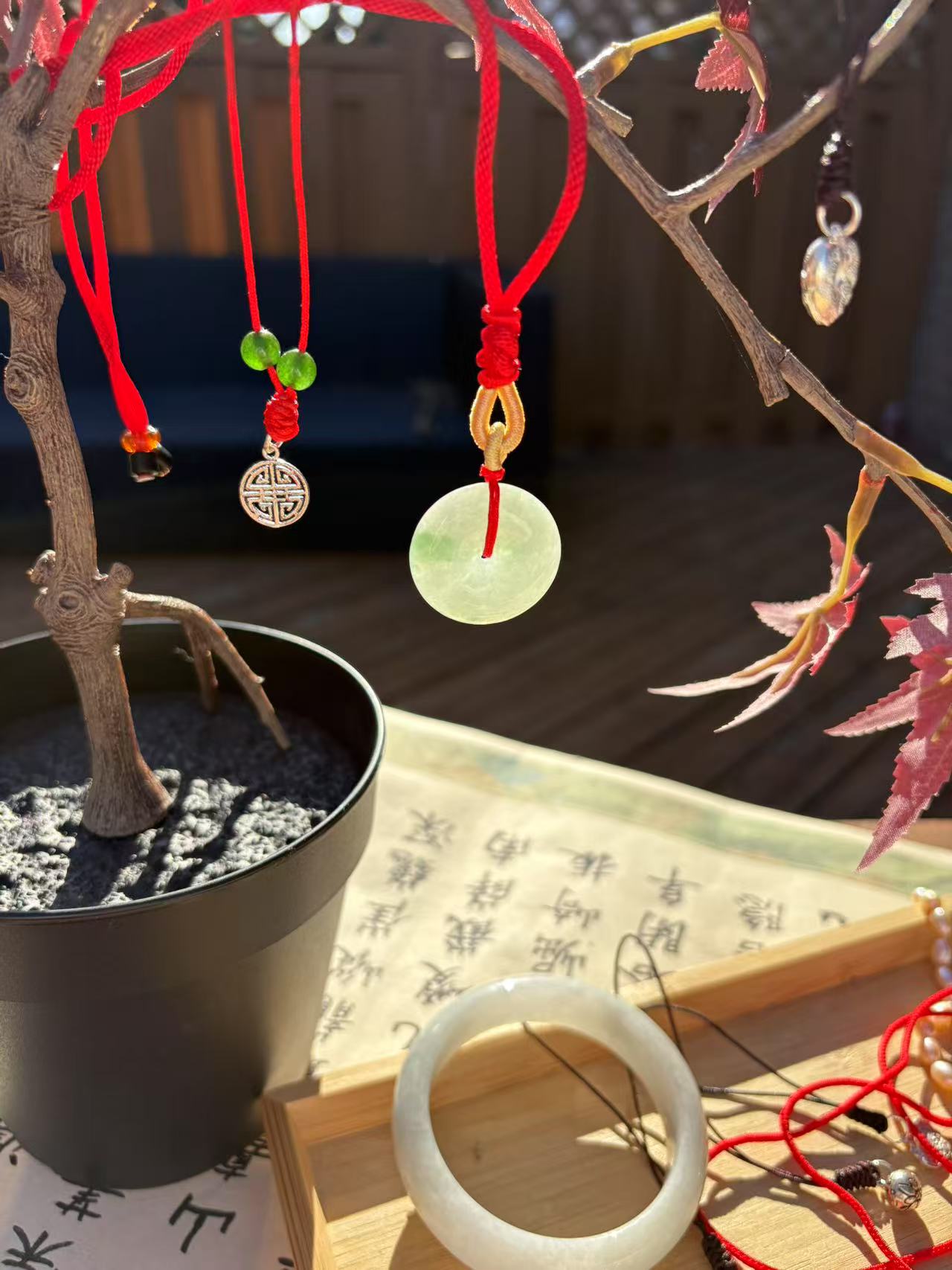 Necklace Jade Donut Pendant 03 翡翠平安扣