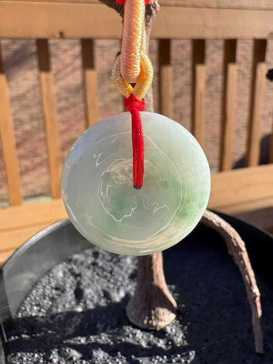 Necklace Jade Donut Pendant 04 翡翠平安扣