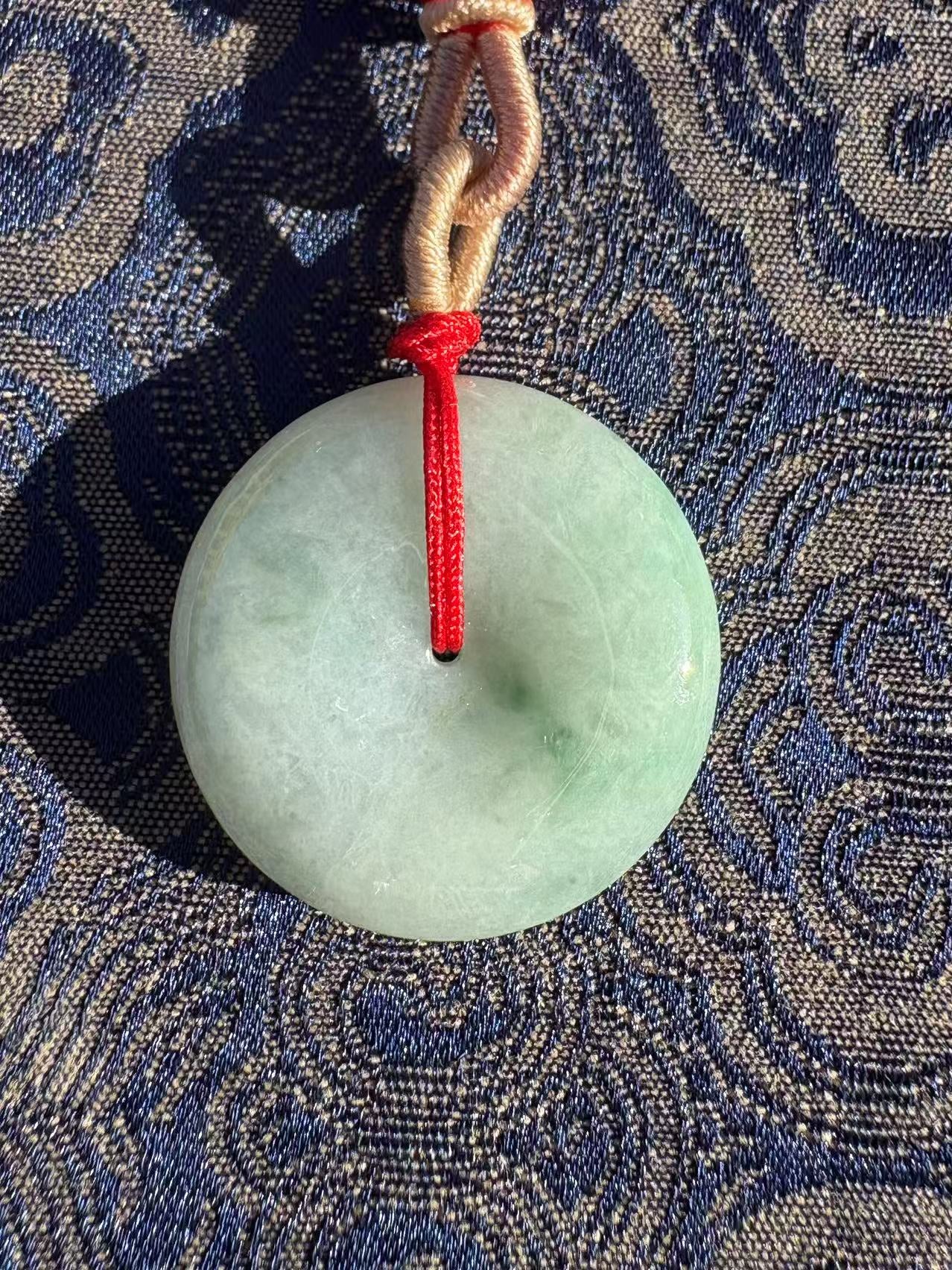 Necklace Jade Donut Pendant 05 翡翠平安扣