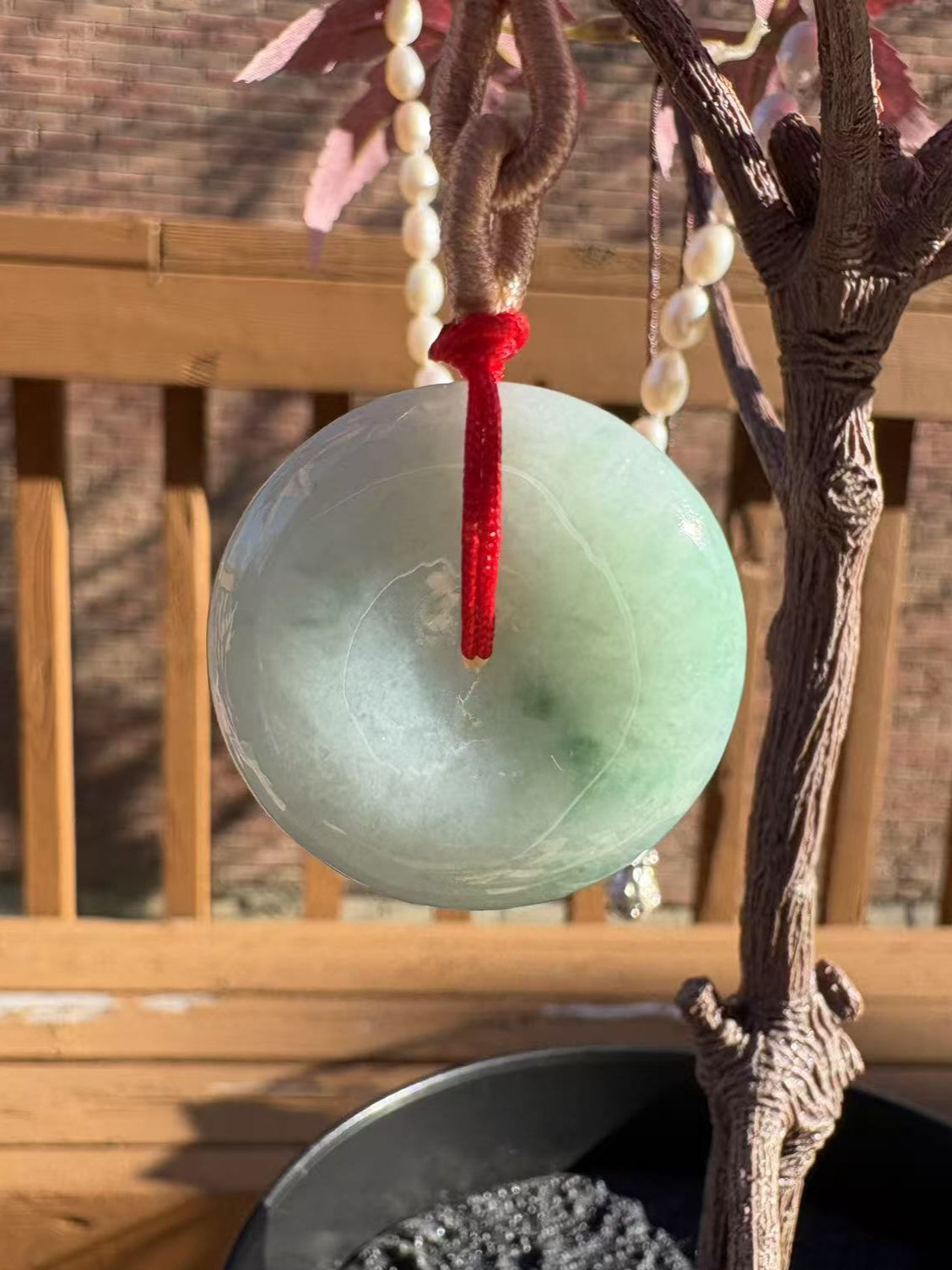 Necklace Jade Donut Pendant 05 翡翠平安扣