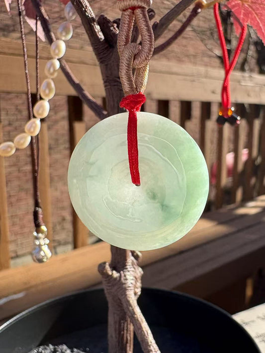 Necklace Jade Donut Pendant 05 翡翠平安扣